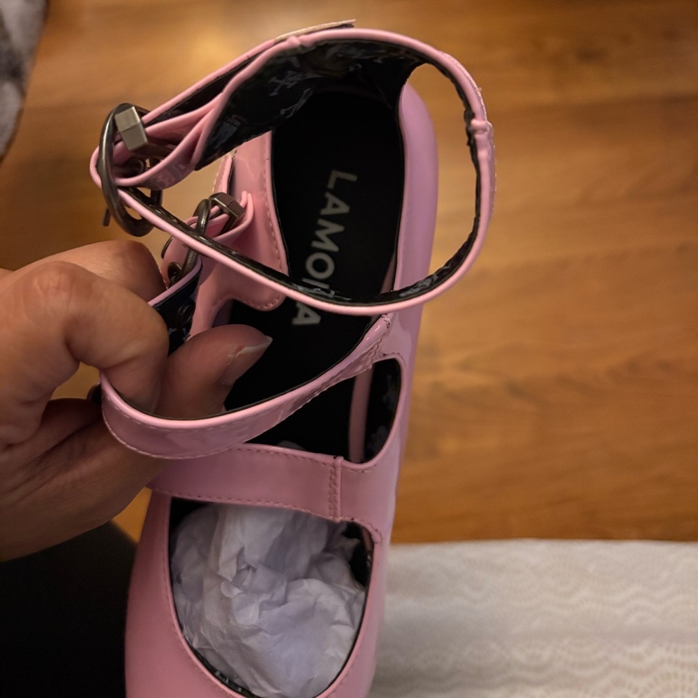 Lamoda PINK RUN THE WORLD CHUNKY PLATFORM DOLLY SHOES